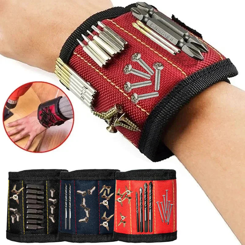 Strong Magnetic Wristband – Portable Tool Bag for Holding Screws, Nails, Nuts, Bolts, and Drill Bits - Roots & Wings Home Goods