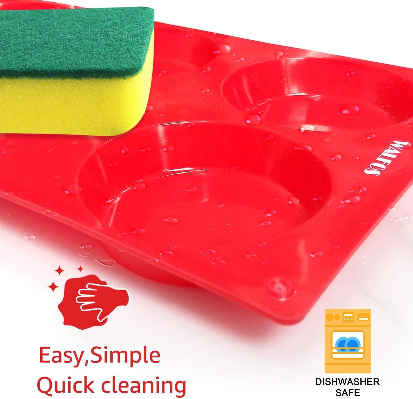Silicone Whoopie Pie Baking Pans, 2 Pcs Non-Stick Muffin Top Pan. Food Grade and BPA Free Silicone, Great for Muffin, Eggs, Tarts and More, Dishwasher Safe - Roots & Wings Home Goods