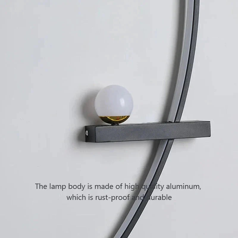 Modern LED Wall Lamp – Minimalist Art Design for Bedroom, Living Room, and Bathroom, Gold/Black - Roots & Wings Home Goods