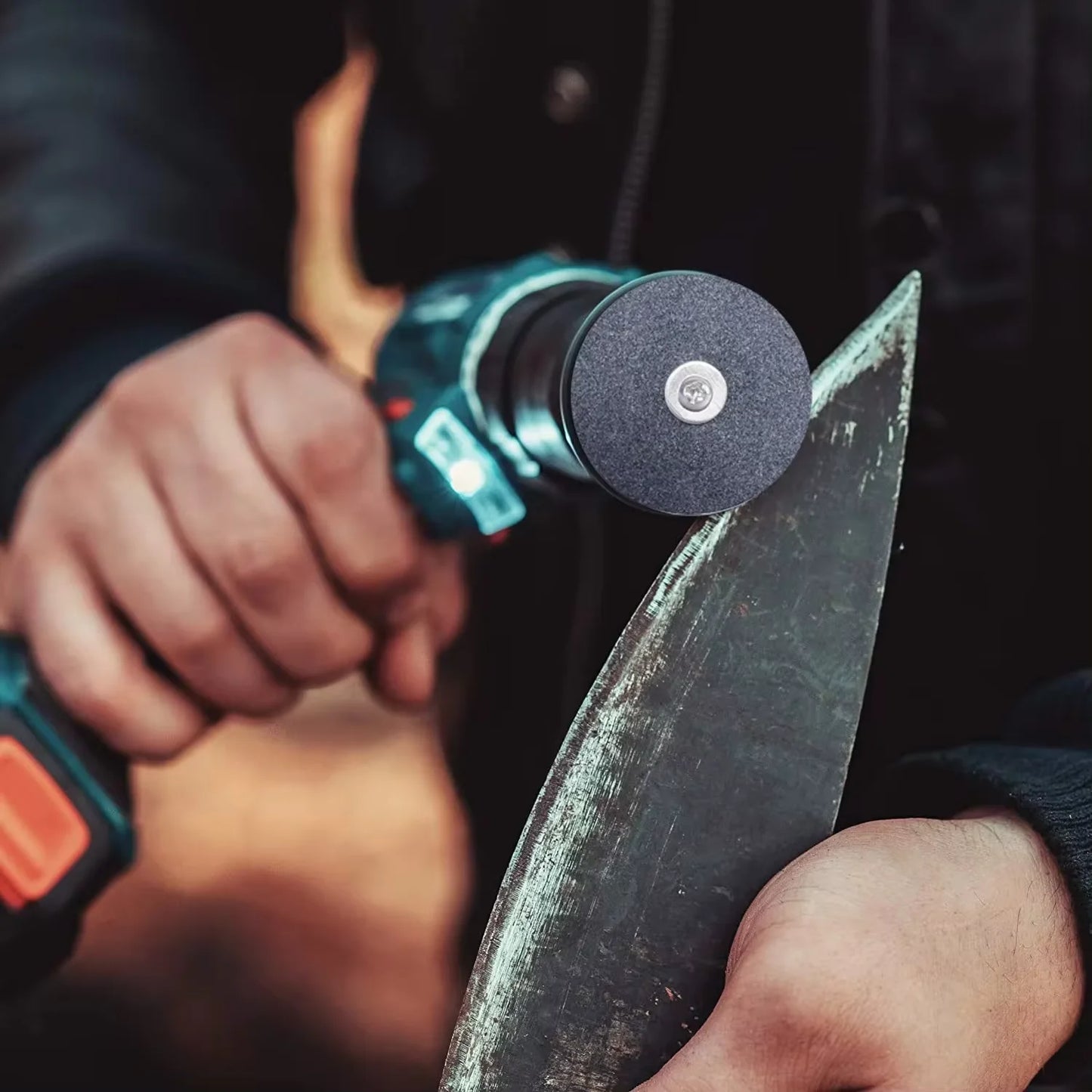 Sharpening Made Easy: Electric Lawn Mower Sharpener with Wear-Resistant Grinding Head and Whetstone Sander - Roots & Wings Home Goods