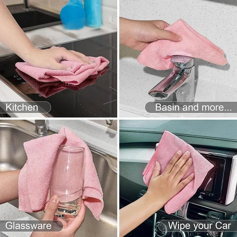 Reusable Cleaning Wipe Household Kitchen Cloth Microfiber Towel Rolls Dish Rags Wash Paper Towel Replacement 1 Roll of 20 Sheets - Roots & Wings Home Goods