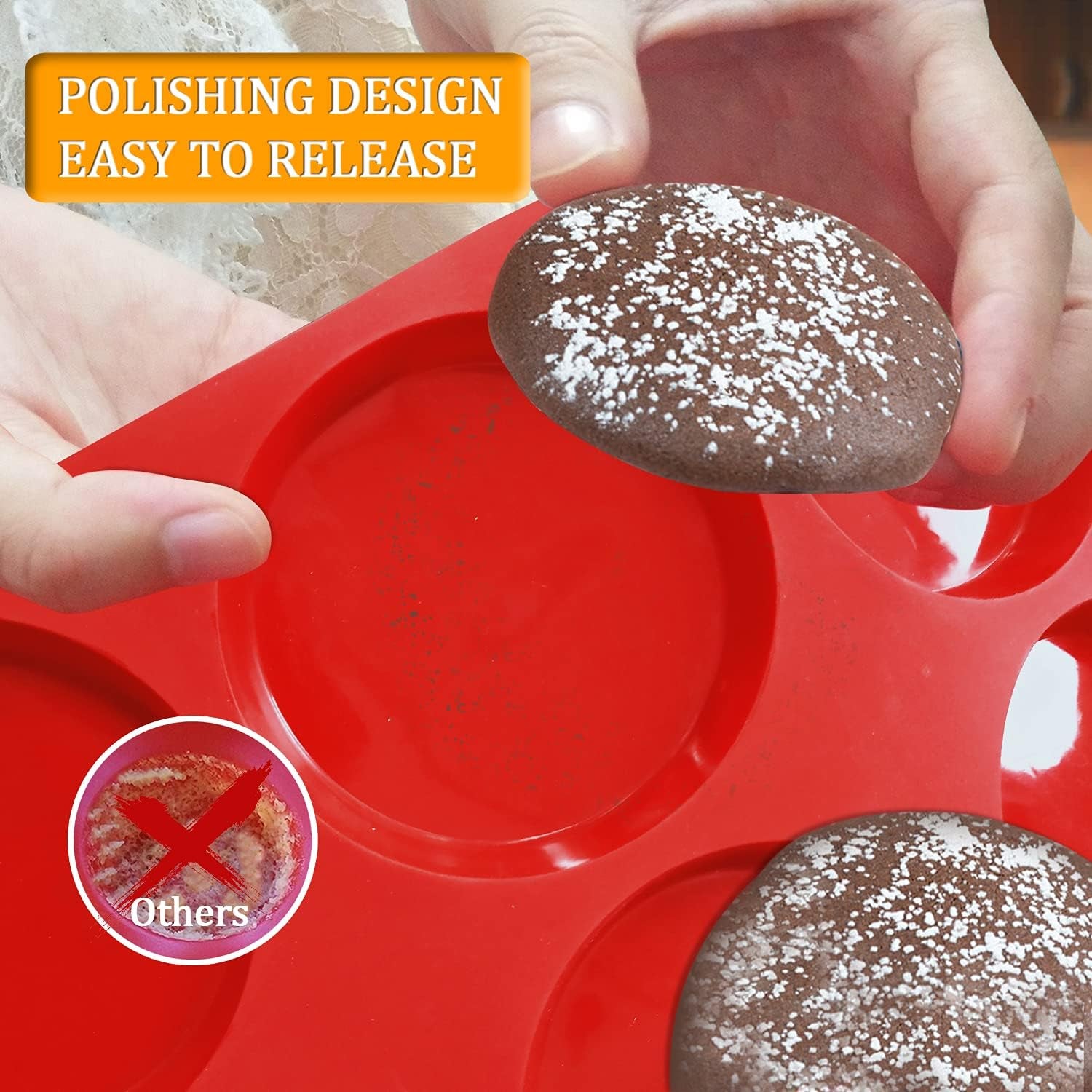Silicone Whoopie Pie Baking Pans, 2 Pcs Non-Stick Muffin Top Pan. Food Grade and BPA Free Silicone, Great for Muffin, Eggs, Tarts and More, Dishwasher Safe - Roots & Wings Home Goods